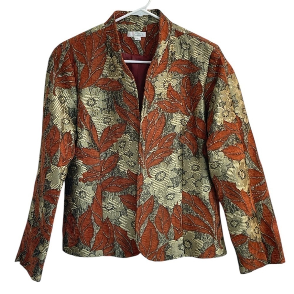 Erin London Floral Jacquard Tapestry Jacket - Size Women’s Medium